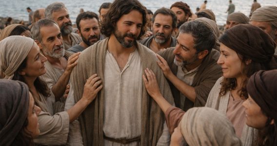 Cuando la multitud se acerca y Jesús permanece